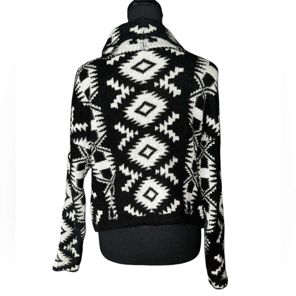 No Boundaries Aztec Cowl Neck Sweater XS | Boho Business Casual Pullover - Picture 6 of 6